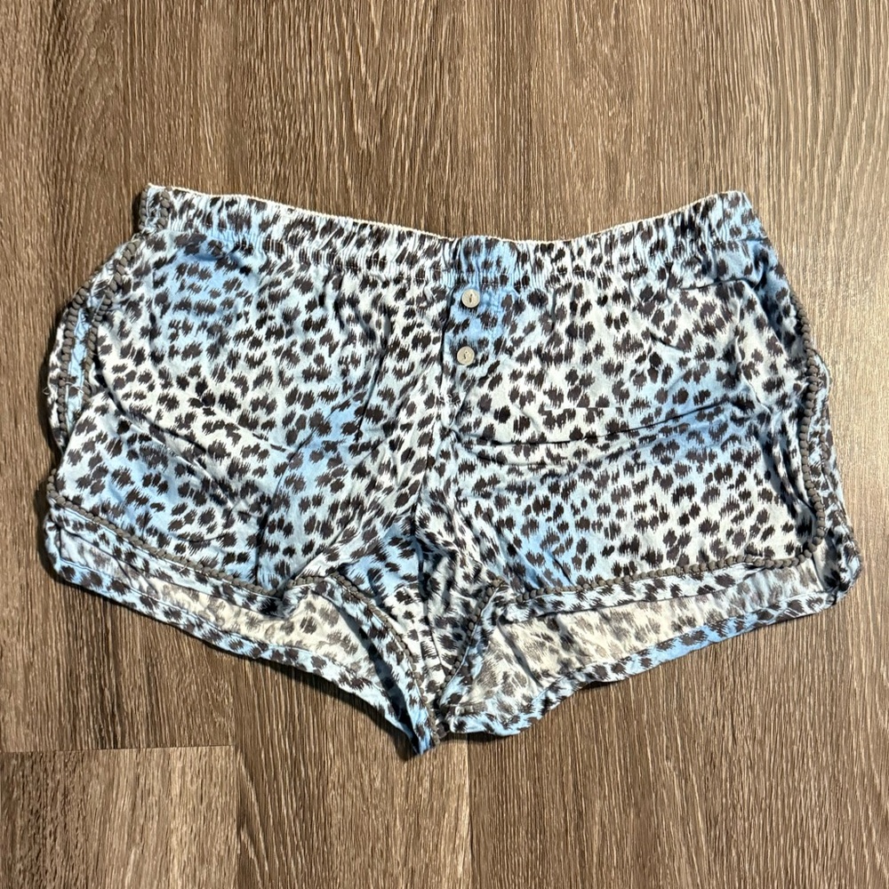 Victoria's Secret | Blue Leopard Print Women's Pajama Shorts